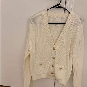 H&M - Women's Cream Cardigan Sweater